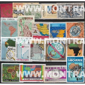 Mapas Pack 50 selos  - USADO