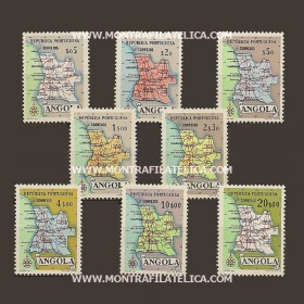 1955 - Mapa de Angola - NOVO