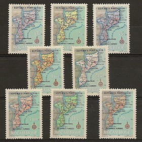 1954 - Mapa de Moçambique -...